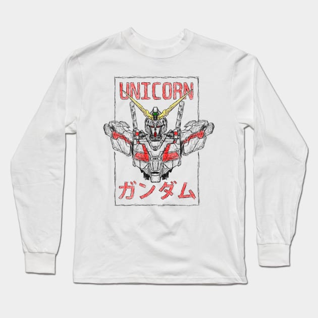 Gundam unicorn Long Sleeve T-Shirt by Amartwork